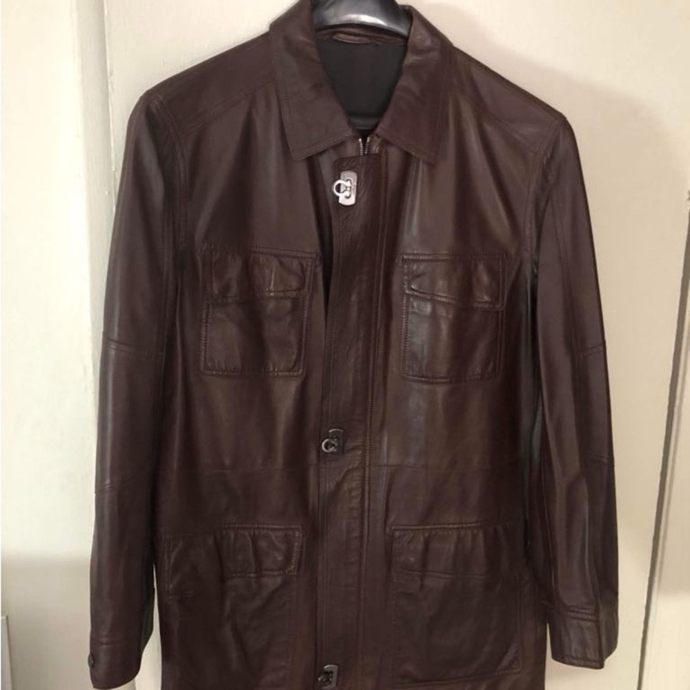 Salvatore Ferragamo Brown Military Field Jacket - Picture 3 of 9